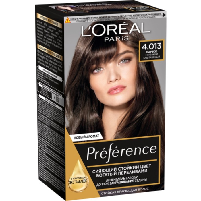 Краска для волос L'Oreal Preference, оттенок 4.01, &quot;Париж&quot;, 270 мл