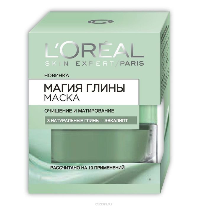 Маска для лица L'Oreal &quot;Магия глины: Очищение и матирование&quot;, 50 мл