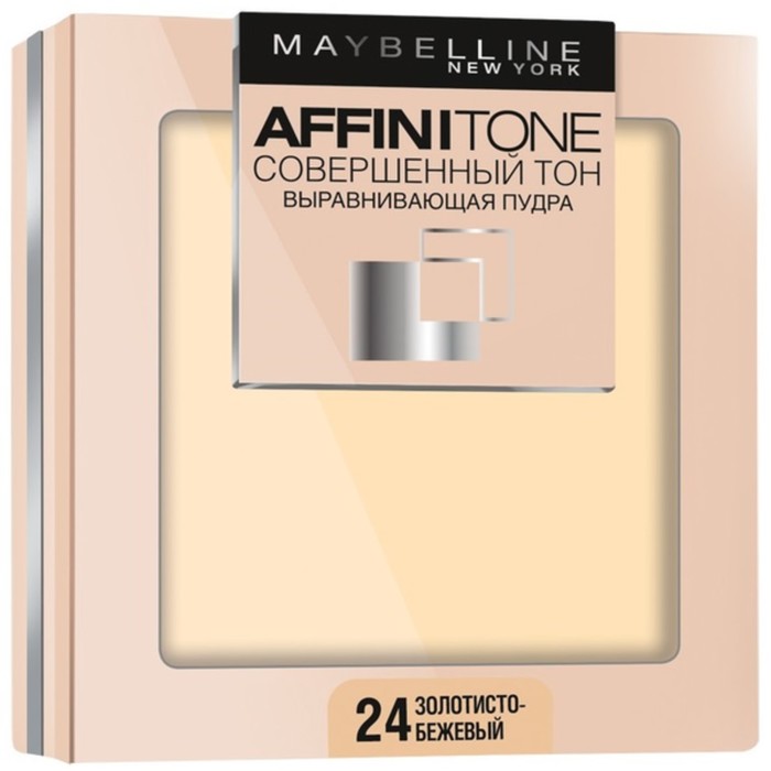 Выравнивающая компактная пудра Maybelline Affinitone 24h, тон 24, золотисто-бежевый, 9 г