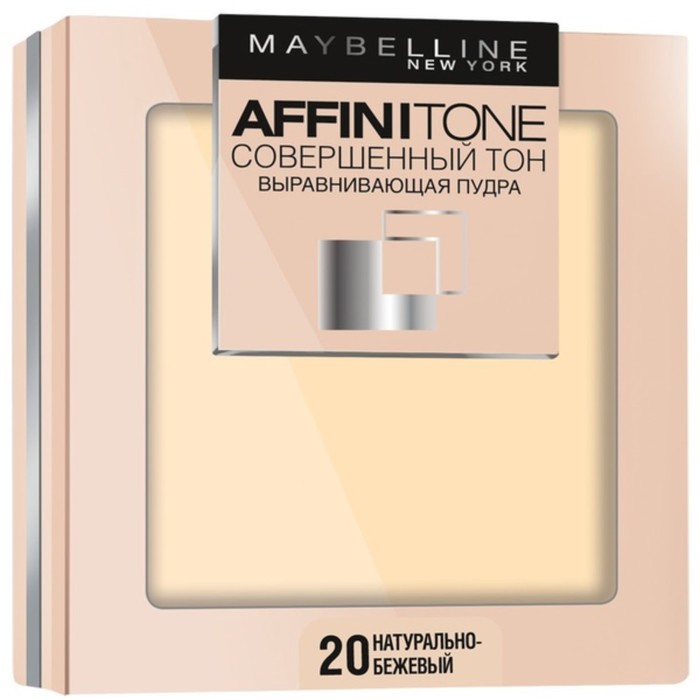 Выравнивающая компактная пудра Maybelline Affinitone 24h, тон 20, натурально-бежевый, 9 г