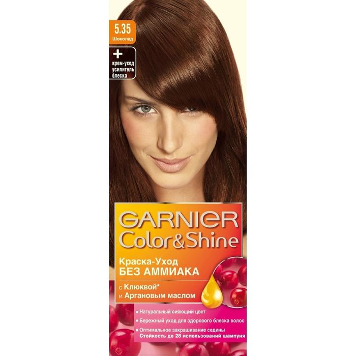 Краска для волос Garnier Color & Shine, без аммиака, оттенок 5.35 ...