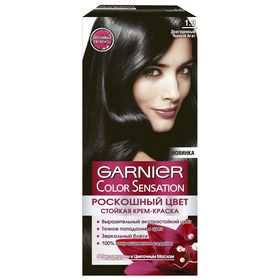 Краска для волос Garnier Color Sensation «Роскошный цвет», тон 1.0, драгоценный чёрный агат 1