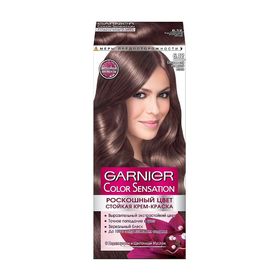 Краска для волос Garnier Color Sensation «Роскошный цвет», тон 6.12, сверкающий холодный мокко, 110 г