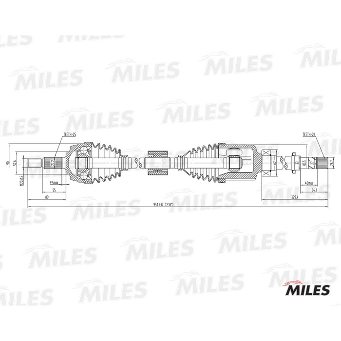 Привод колеса MILES GC02162