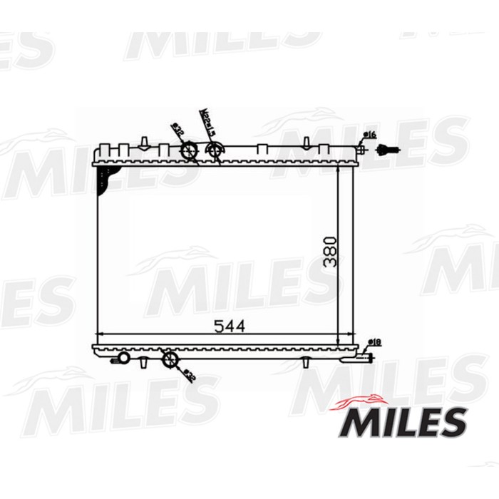 Радиатор охлаждения двигателя MILES ACRM010