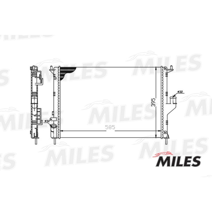 Радиатор охлаждения двигателя MILES ACRM003