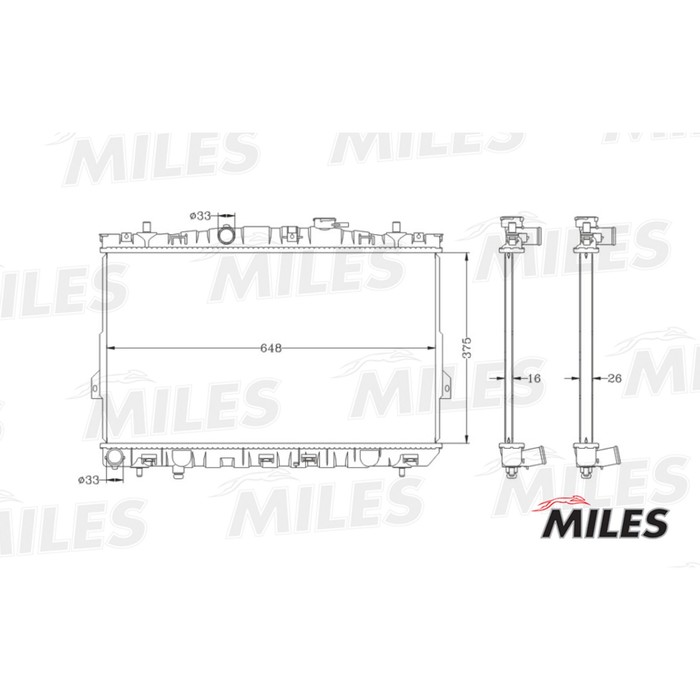 Радиатор охлаждения двигателя MILES ACRB024