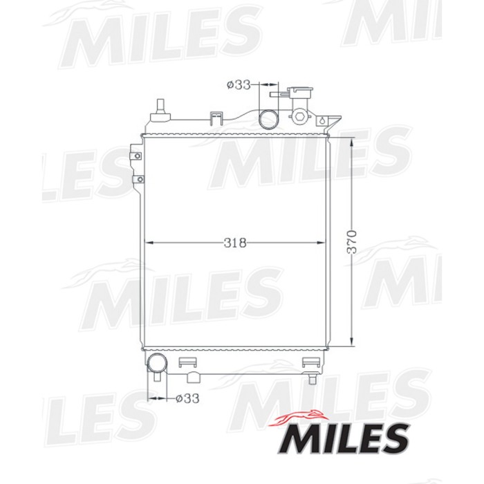 Радиатор охлаждения двигателя MILES ACRB025