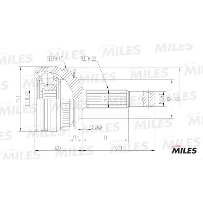 Шрус наружный MILES GA20050