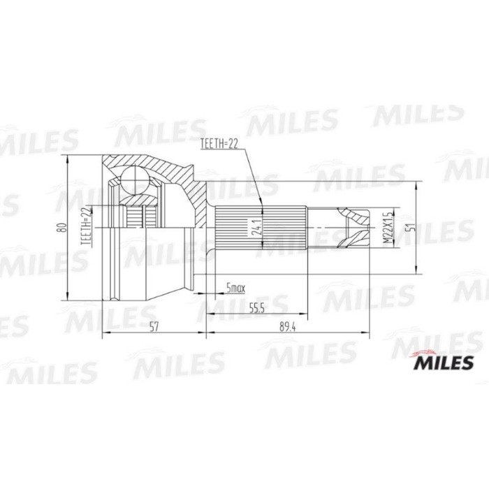 Шрус наружный MILES GA20091