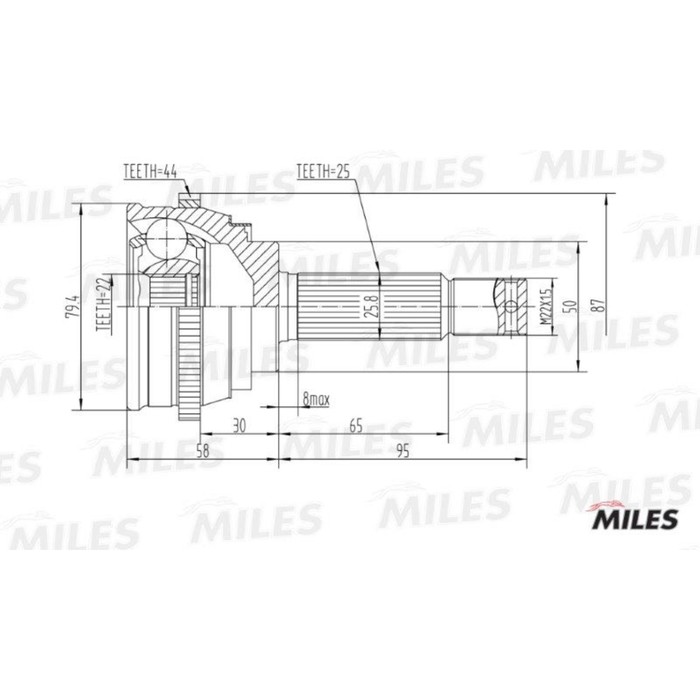 Шрус наружный MILES GA20159