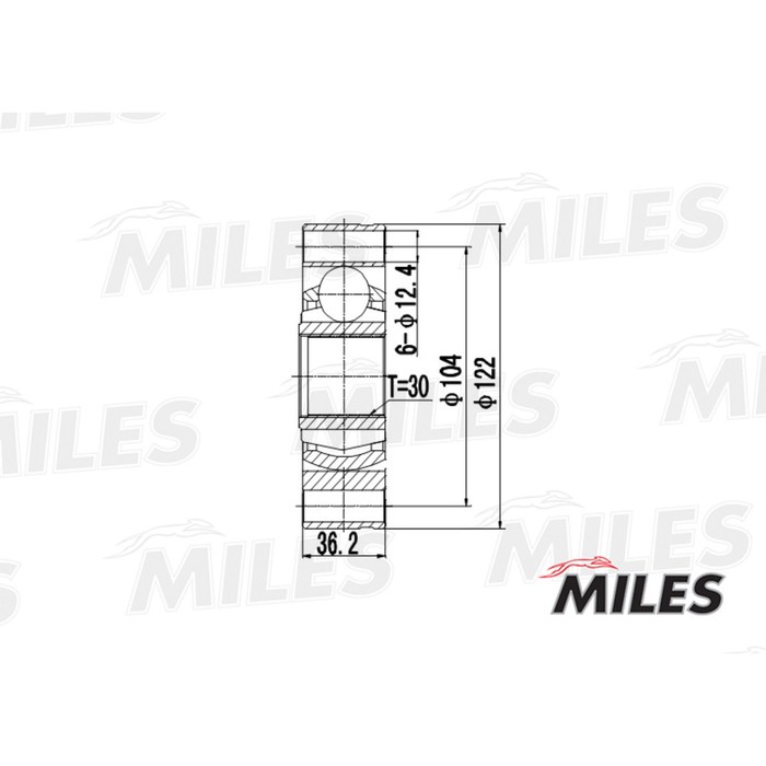 Шрус внутренний MILES GA10018