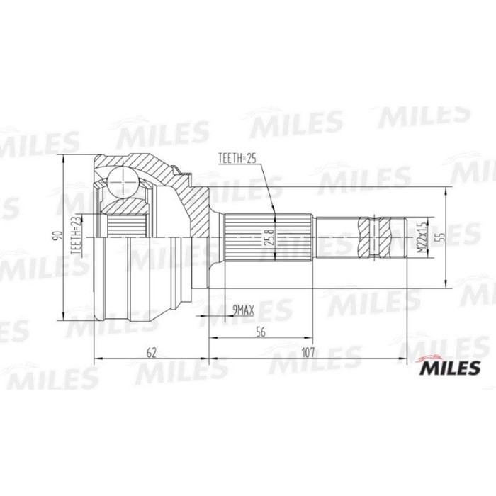 Шрус наружный MILES GA20334