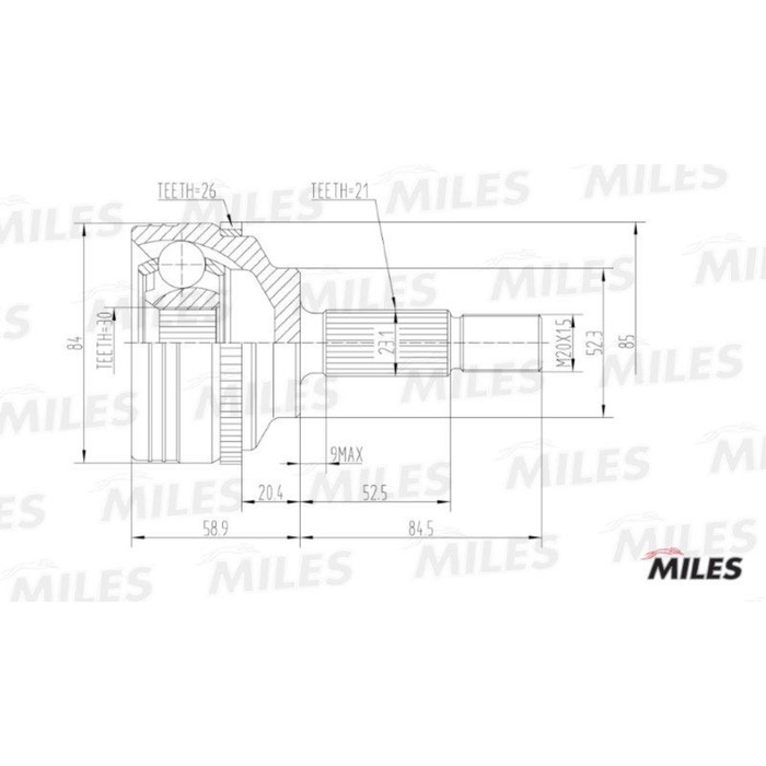 Шрус наружный MILES GA20387