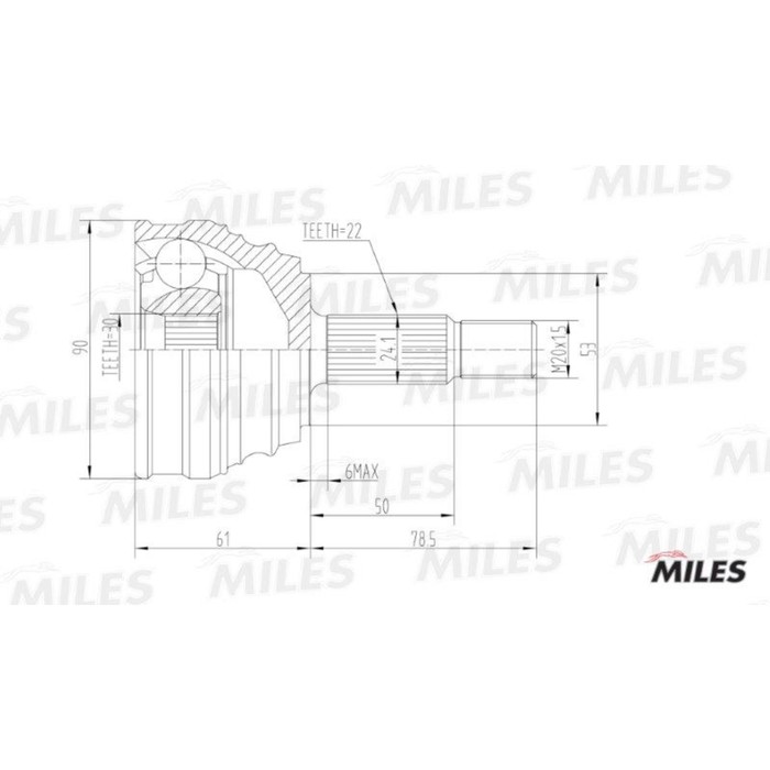 Шрус наружный MILES GA20517