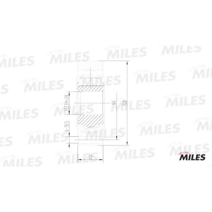 Шрус внутренний MILES GA10036