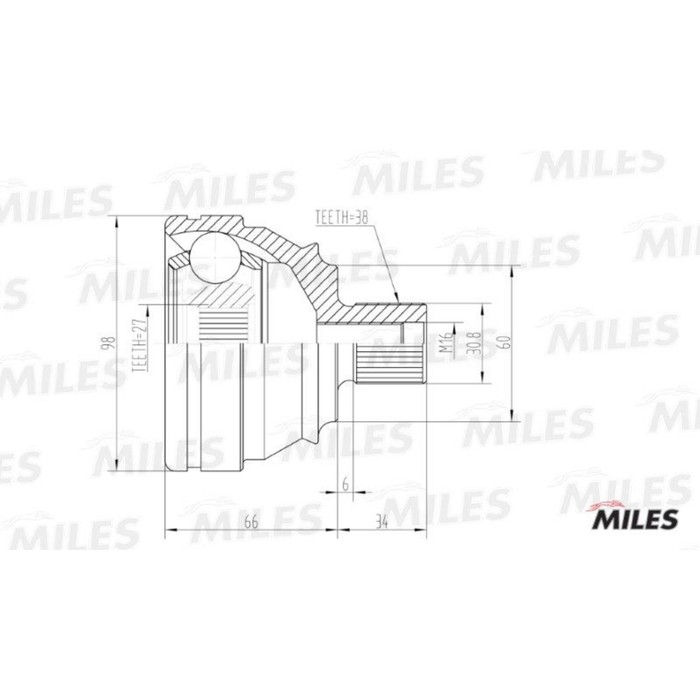 Шрус наружный MILES GA20528