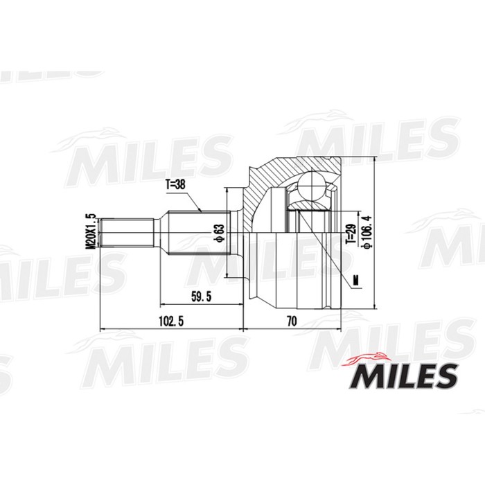 Шрус наружный MILES GA20531