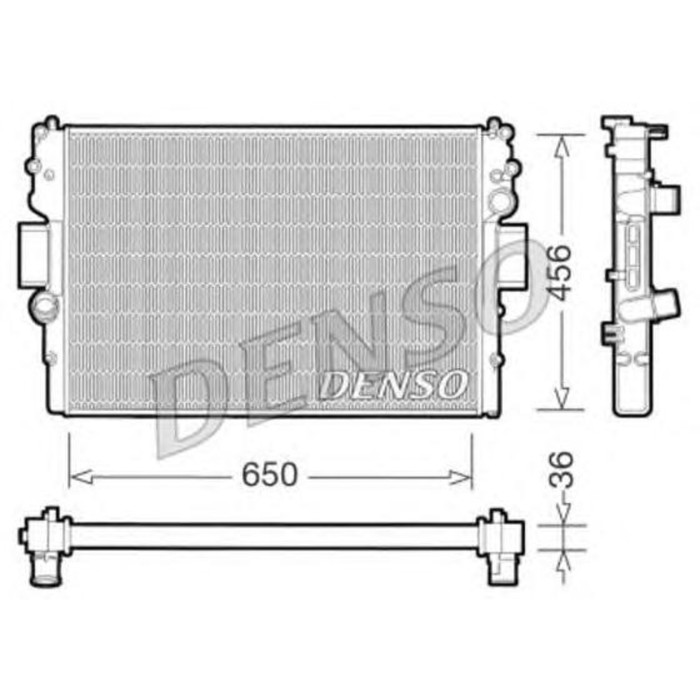 Радиатор охлаждения двигателя Denso DRM12007