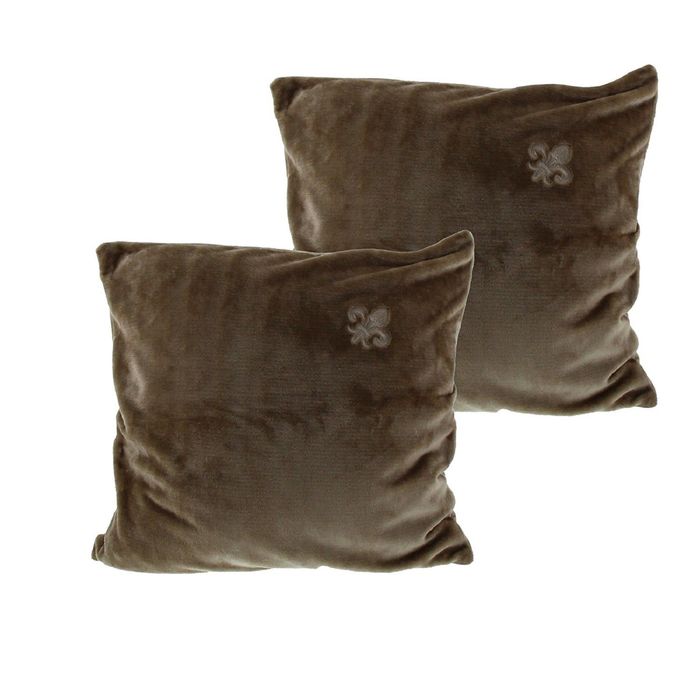 Подушка декоративная &quot;FLEUR-DE-LYS&quot;, размер 50х50, цвет коричневый ПГ-09000