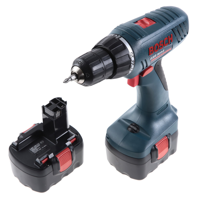 Акк.дрель BOSCH GSR 14,4-2 (0601918G20), 14.4 В, 2x1.5 А/ч, 10 мм, 400/1400 об/мин