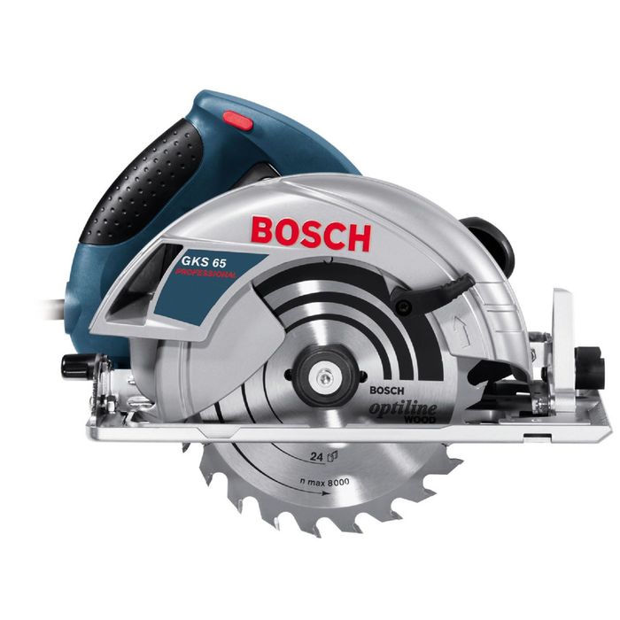 Пила циркулярная BOSCH GKS 65 (0 601 667 000) 1600 Вт, 5900 об/мин, 190х30 мм, пропил 65 мм