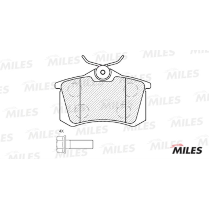 Тормозные колодки задние MILES E110134