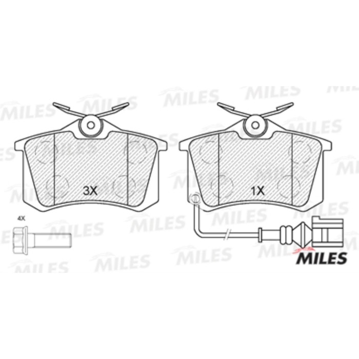 Тормозные колодки задние MILES E110182