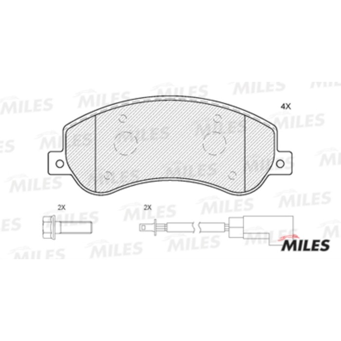 Тормозные колодки передние MILES E100091