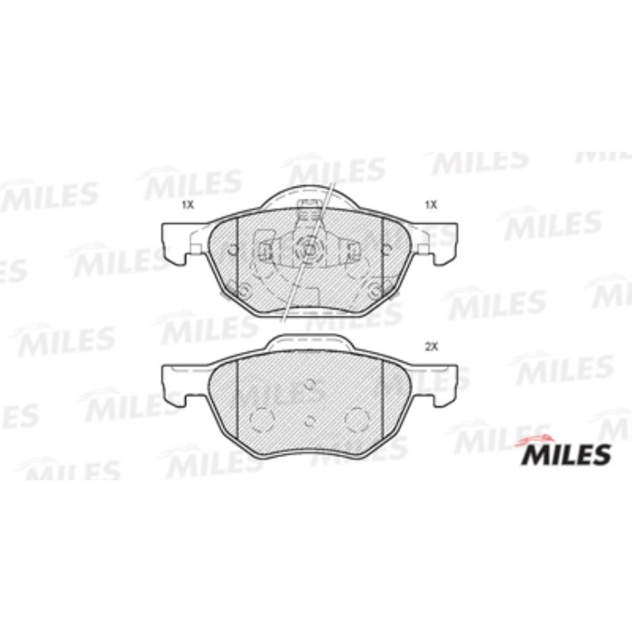 Тормозные колодки передние MILES E100162