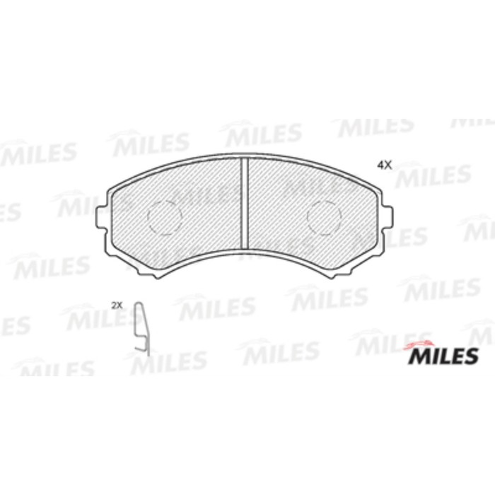 Тормозные колодки передние MILES E100155