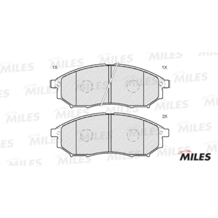 Тормозные колодки передние MILES E100045