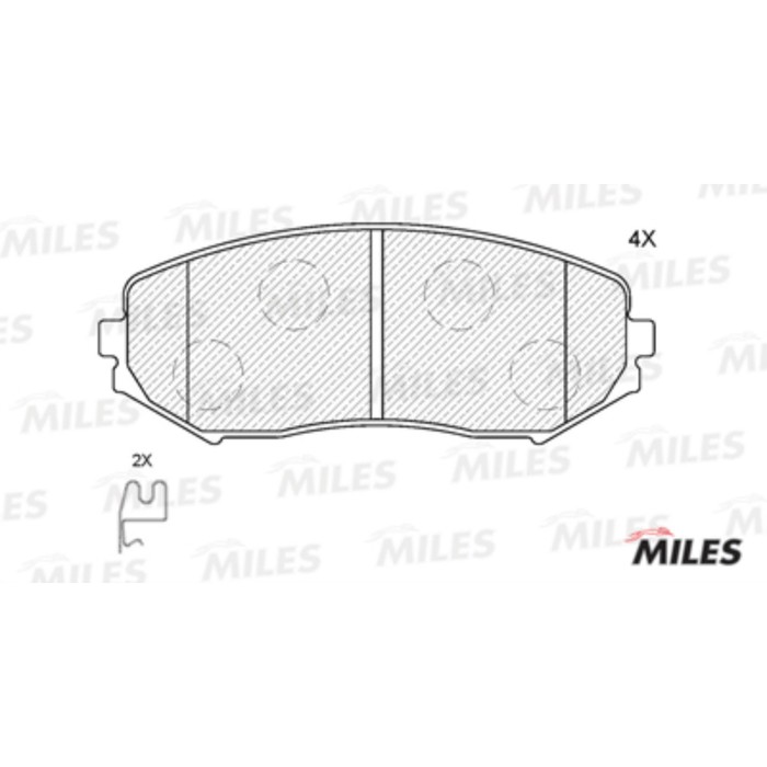 Тормозные колодки передние MILES E100153