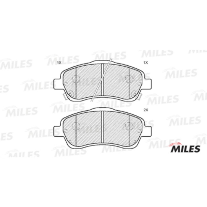 Тормозные колодки передние MILES E100140