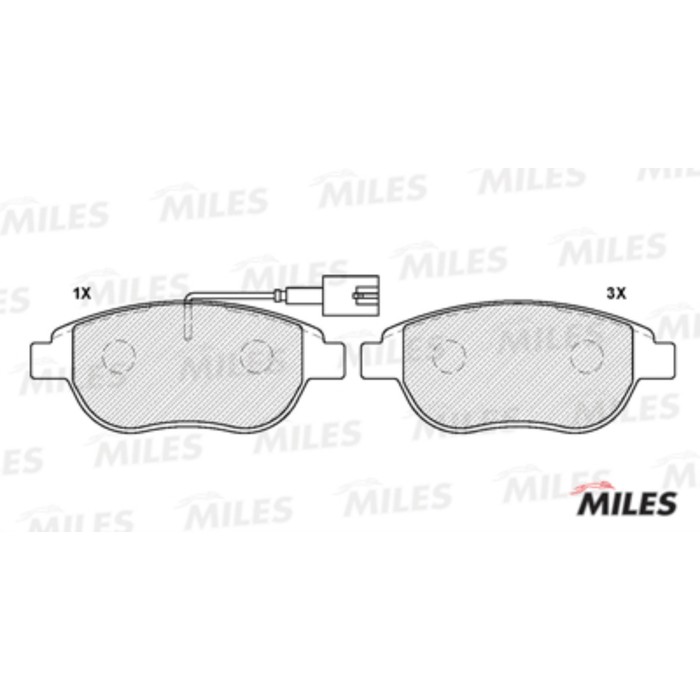 Тормозные колодки передние MILES E100072