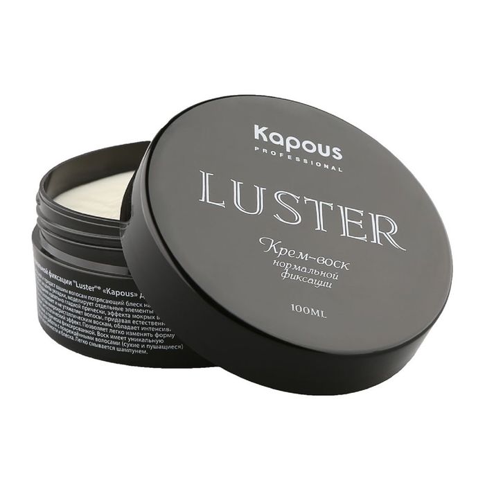 Крем-воск для волос нормальной фиксации «Luster», 100 мл. Kapous professional крем-воск Luster. Крем-воск для волос нормальной фиксации styling, Kapous 100 мл 51866. Воск для волос мужской Kapous professional.