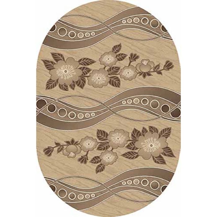 Ковёр Карвинг Хит-сет MEGA CARVING d276, 2*5 м, овал, BEIGE