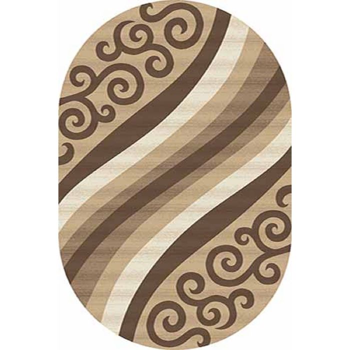 Ковёр Карвинг Хит-сет MEGA CARVING d297, 1*3 м, овал, BEIGE