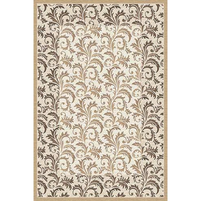 Ковёр Хит-Сет ПП VALENCIA DELUXE d327, 0,8*1,5 м, прямоугольный, CREAM-BROWN