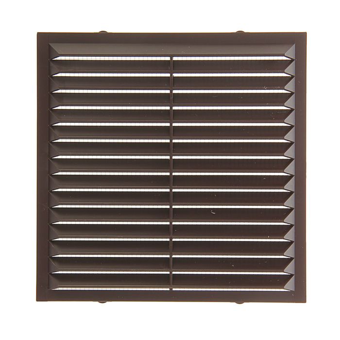 Решетка вентиляционная ERA 1313 С, 138x138 мм, с сеткой, неразъемная, цвет коричневый
