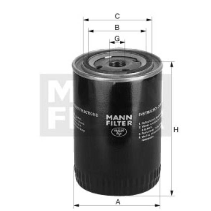 Фильтр масляный MANN-FILTER W10703