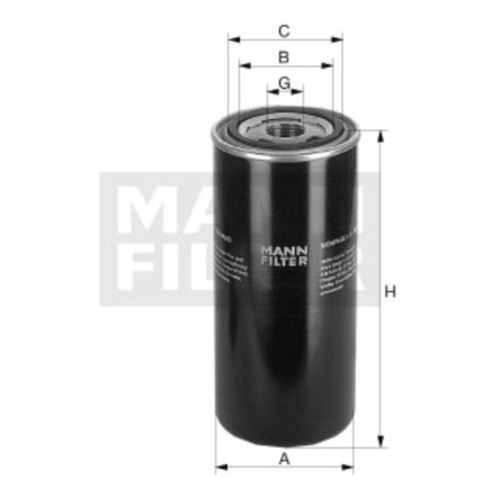 Фильтр масляный MANN-FILTER WD724/5