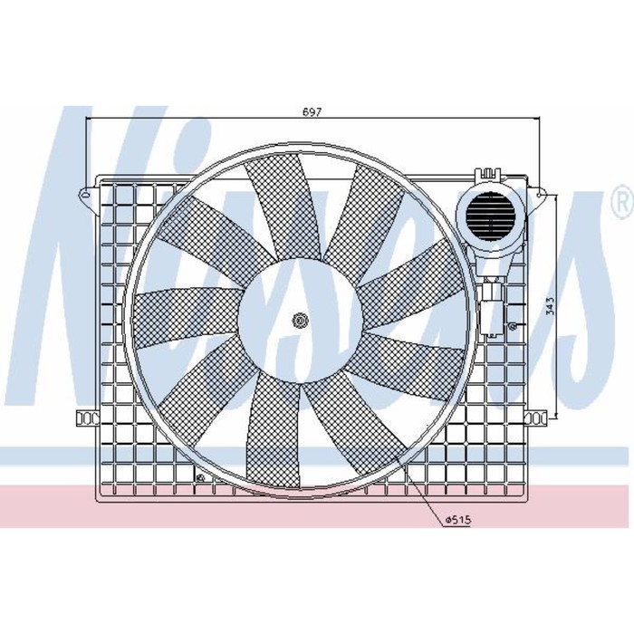 Вентилятор двигателя  NISSENS 85401