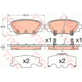 Колодки тормозные TRW GDB3593 1737531
