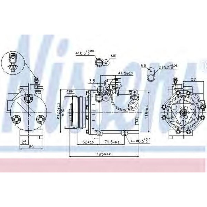 Компрессор кондиционера NISSENS 89349