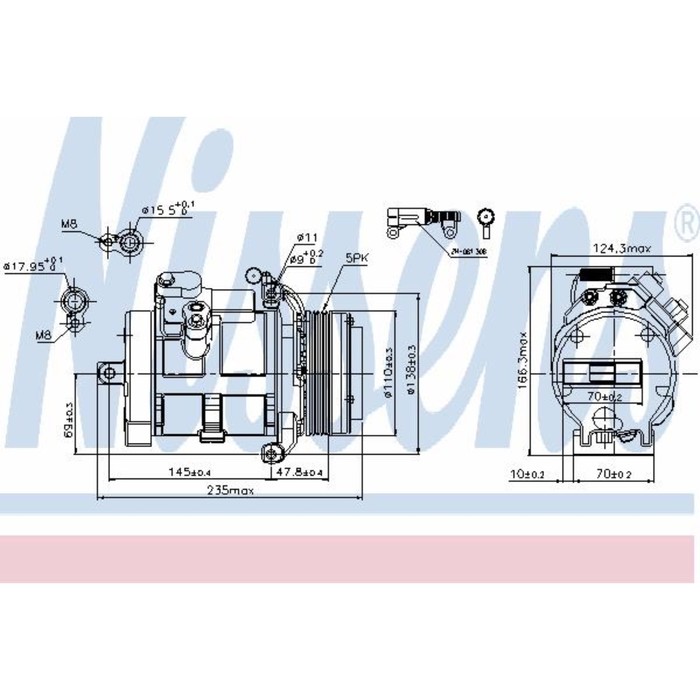 Компрессор кондиционера NISSENS 89077