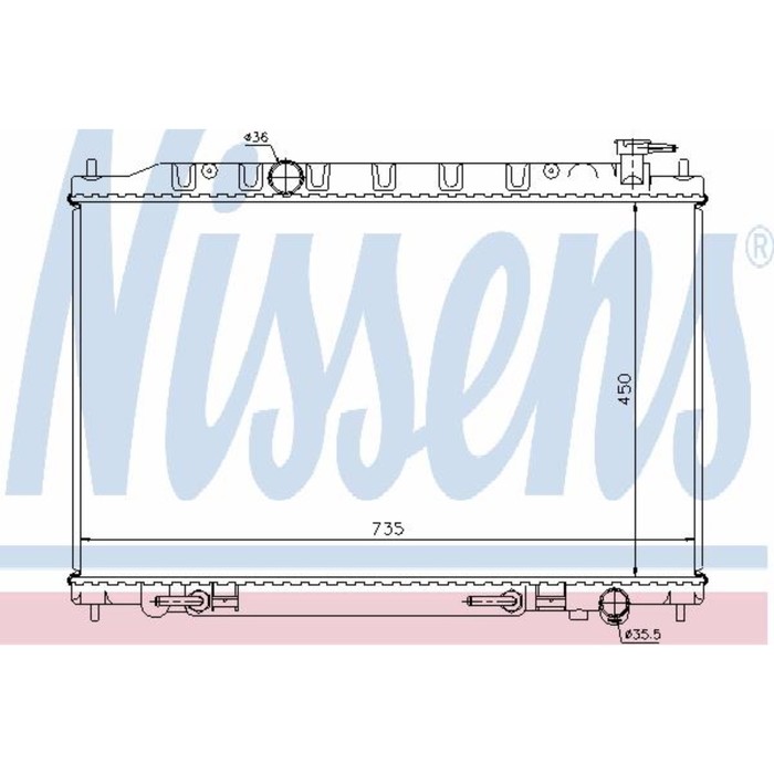 Радиатор системы охлаждения NISSENS 68712