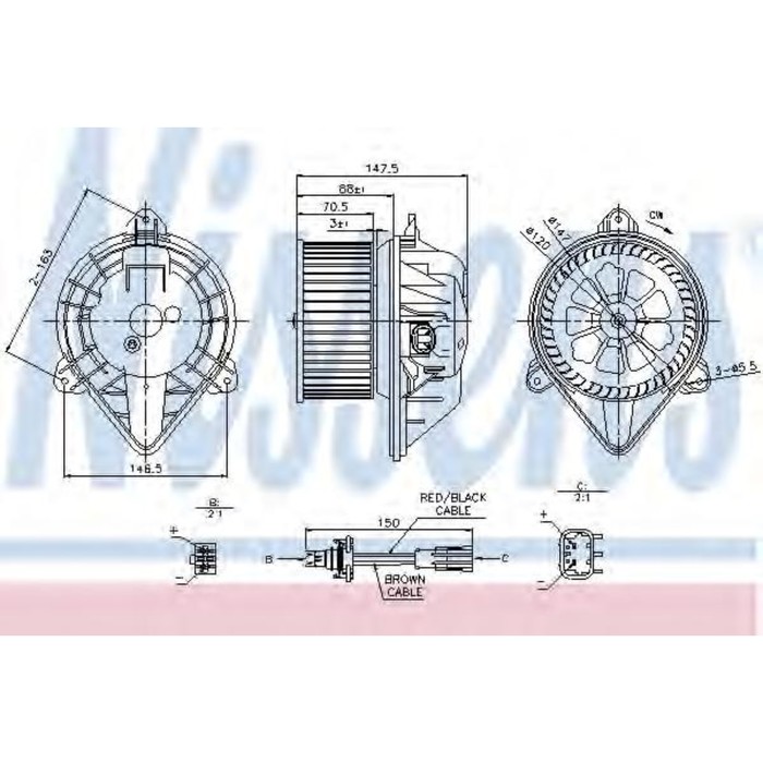 Вентилятор салона NISSENS 87024