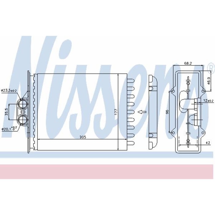 Радиатор печки NISSENS 72657