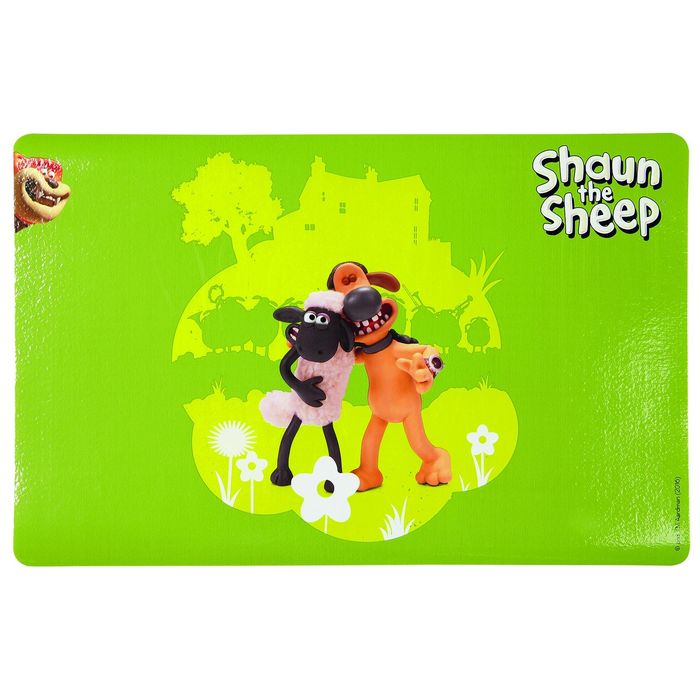 Коврик Trixie под миску &quot;Shaun the sheep&quot; 44 х 28 см., зеленый